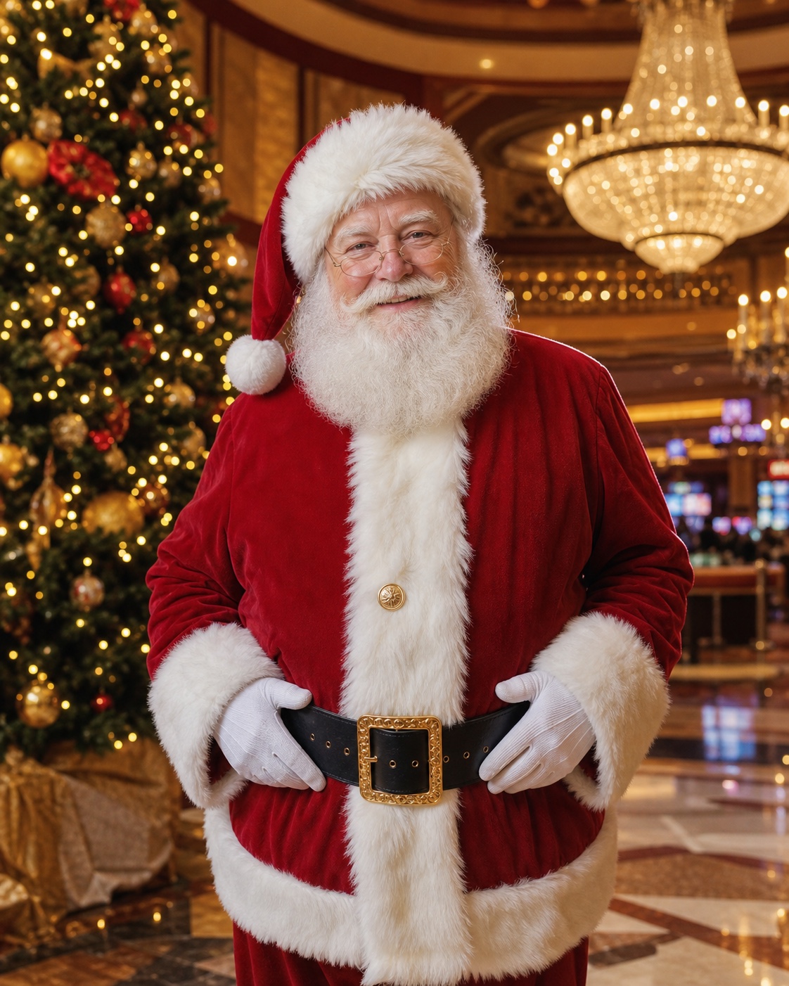 Professional Santa in Atlantic City NJ for resort holiday portrait events