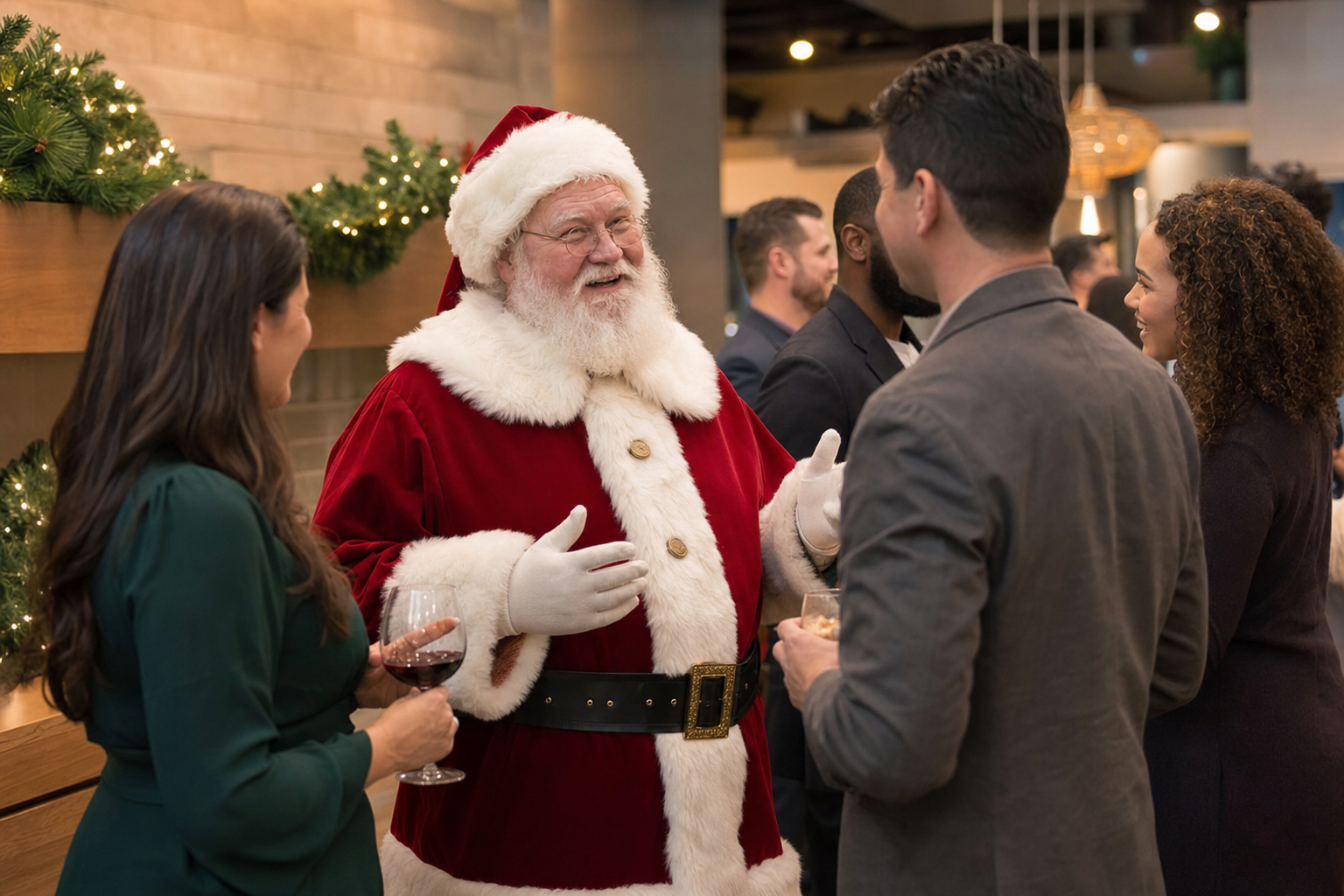Hire Santa in Long Beach California for a corporate holiday celebration