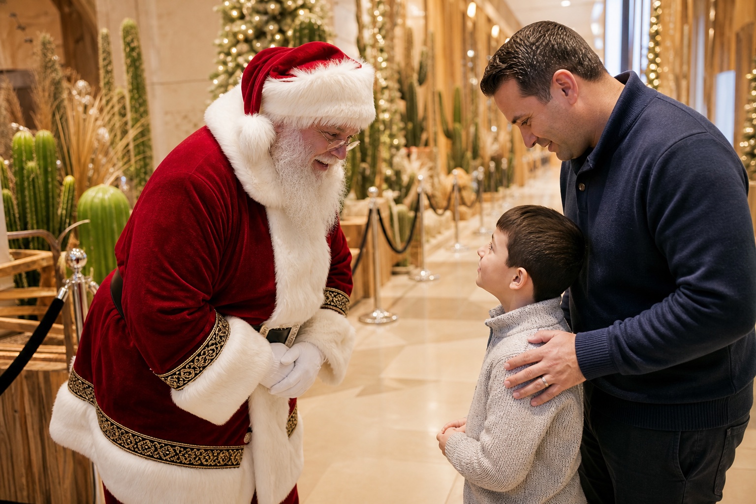 Professional Santa at Las Vegas Retail Photo Event Professional Santa greeting guests at a Las Vegas retail photo event